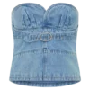 Tommy Strapless Denim Top With Buckle – Classic Blue Tommy Strapless Denim Top With Buckle – Classic Blue