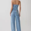 Tommy Strapless Denim Top With Buckle – Classic Blue Tommy Strapless Denim Top With Buckle – Classic Blue