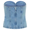 Tommy Strapless Denim Top With Buckle – Classic Blue Tommy Strapless Denim Top With Buckle – Classic Blue