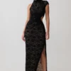 Trinh One Shoulder Maxi Dress – Black