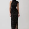 Trinh One Shoulder Maxi Dress – Black
