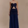 Tully Chiffon Denim Maxi Skirt – Indigo Blue
