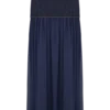 Tully Chiffon Denim Maxi Skirt – Indigo Blue