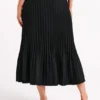 Twyla Pleated Suiting Maxi Skirt – Black Twyla Pleated Suiting Maxi Skirt – Black