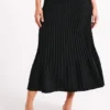 Twyla Pleated Suiting Maxi Skirt – Black Twyla Pleated Suiting Maxi Skirt – Black