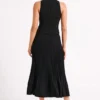 Twyla Pleated Suiting Maxi Skirt – Black Twyla Pleated Suiting Maxi Skirt – Black