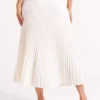 Twyla Pleated Suiting Maxi Skirt – Ivory Twyla Pleated Suiting Maxi Skirt – Ivory