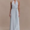 Veda Slinky Halter Maxi Dress – Pale Blue Veda Slinky Halter Maxi Dress – Pale Blue