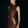 Veronica Sequin Midi Dress – Chocolate