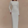 Vienna Slinky Cut Out Maxi Dress – White Vienna Slinky Cut Out Maxi Dress – White