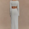 Vienna Slinky Cut Out Maxi Dress – White Vienna Slinky Cut Out Maxi Dress – White