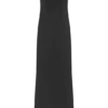 Violet Sleeveless Satin Maxi Dress – Black