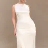 Violet Sleeveless Satin Maxi Dress – Blush Gold Violet Sleeveless Satin Maxi Dress – Blush Gold