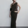Violeta Maxi Skirt – Dark Chocolate