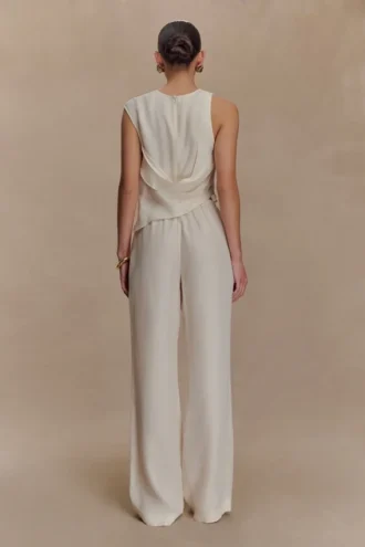 Violeta Straight Leg Pant – Ivory