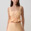 Vivian Embroidered Sleeveless Top – Orange Vivian Embroidered Sleeveless Top – Orange