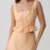 Vivian Embroidered Sleeveless Top – Orange Vivian Embroidered Sleeveless Top – Orange
