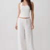 Vianna Broderie Ribbed Tank Top – Ivory Vianna Broderie Ribbed Tank Top – Ivory