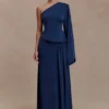Vivica Slinky One Shoulder Top – Midnight Navy Vivica Slinky One Shoulder Top – Midnight Navy