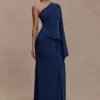 Vivica Slinky One Shoulder Top – Midnight Navy Vivica Slinky One Shoulder Top – Midnight Navy