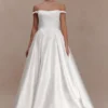 Willow Off Shoulder Satin Maxi Gown – White Willow Off Shoulder Satin Maxi Gown – White