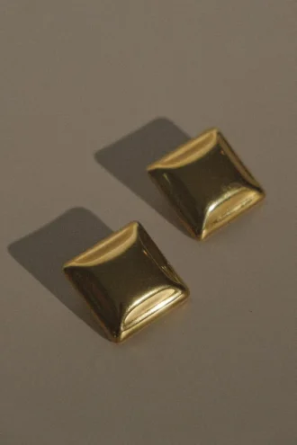 Wilma Square Earrings – Gold