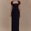 Wyatt Slinky And Mesh Maxi Dress – Black Wyatt Slinky And Mesh Maxi Dress – Black