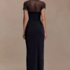 Wyatt Slinky And Mesh Maxi Dress – Black Wyatt Slinky And Mesh Maxi Dress – Black