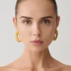 Yara Metal Wounded Stud Earring – Gold Yara Metal Wounded Stud Earring – Gold