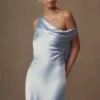 Yvette Slip Maxi Dress With Asymmetrical Hem – Cornflower Blue Yvette Slip Maxi Dress With Asymmetrical Hem – Cornflower Blue