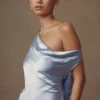 Yvette Slip Maxi Dress With Asymmetrical Hem – Cornflower Blue Yvette Slip Maxi Dress With Asymmetrical Hem – Cornflower Blue