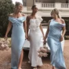 Yvette Slip Maxi Dress With Asymmetrical Hem – Cornflower Blue Yvette Slip Maxi Dress With Asymmetrical Hem – Cornflower Blue