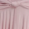 Zelda Asymmetric Slinky Midi Dress – Ballet Pink