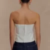 Zillah Strapless Cotton Top – White Zillah Strapless Cotton Top – White