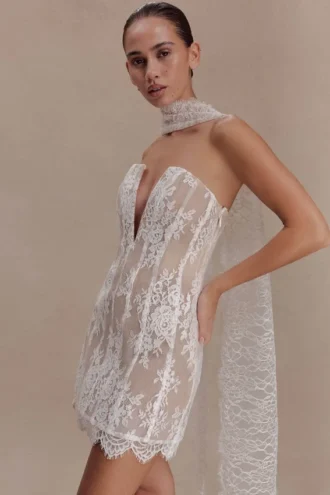 Zoey Lace Scarf – Ivory